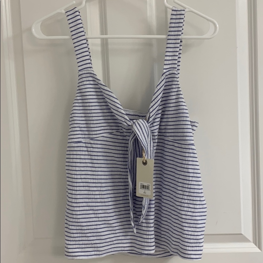 NWT Lucky Brand Tie Front Tank Top